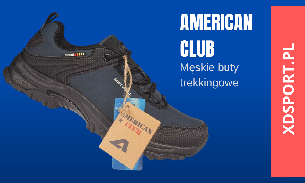 Męskie buty trekkingowe American Club WT-170-24 w szarym kolorze