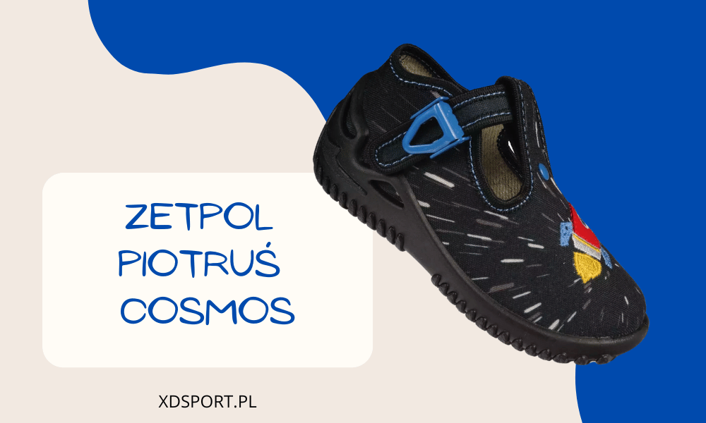 Pantofle ZetPol PIOTRUŚ COSMOS z kosmicznym motywem - idealne kapcie dla chłopca do przedszkola