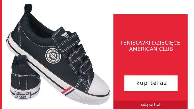 Tenisówki dziecięce American Club na rzepy