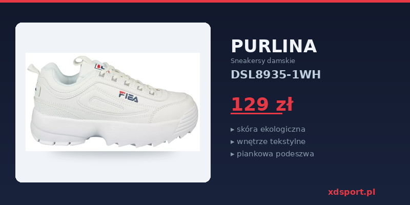 Białe sneakersy damskie Purlina DSL8935-1WH, 129 zł