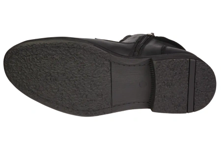 Eleganckie męskie skórzane buty zimowe American Club MCY167BL czarne
