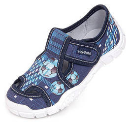 Tenisówki dziecięce kapcie chłopięce Viggami ADAŚ BLUE niebieskie