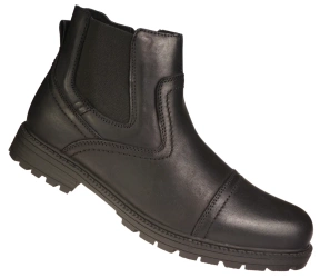 Eleganckie męskie skórzane buty zimowe American Club MCY131BL czarne