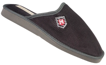 Męskie pantofle tekstylne Meteor MV251GY szymon sztruks szare