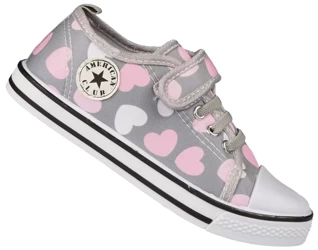 Tenisówki dziecięce American Club CTEN-120/24GY szare na rzep