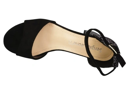 Eleganckie Sandały damskie Sergio Leone DSK873CZWA czarne