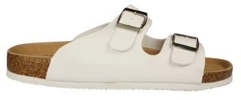 Męskie klapki ze skóry ekologicznej American Club MMS01EH białe