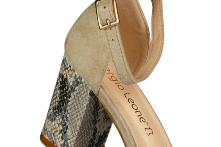 Eleganckie Sandały damskie Sergio Leone DSK873SZWA szare