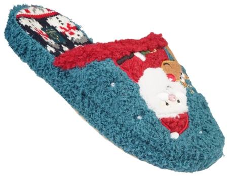 Damskie pantofle tekstylne American Club DSL-21GR zielone