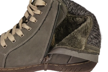 Damskie obuwie zimowe buty damskie Skotnicki DB-3-1342GY szare
