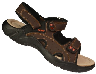 Sandały męskie Le Scarpe Club MA8700-7DKBR brązowe