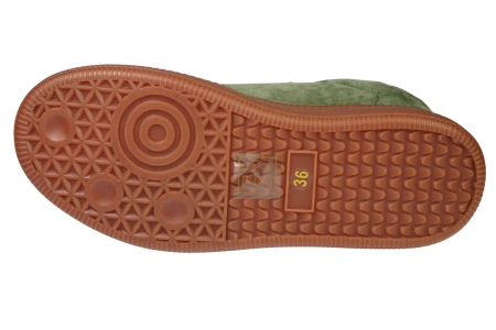 Skórzane buty sportowe damskie Sergio Leone DSP106KH khaki