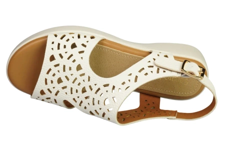 Eleganckie sandały damskie Sergio Leone DSK850WH białe