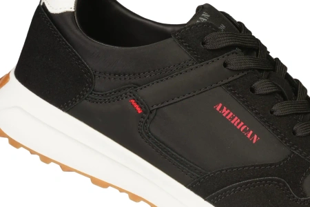 Męskie buty sportowe American Club sneakersy męskie MAA43BL czarne