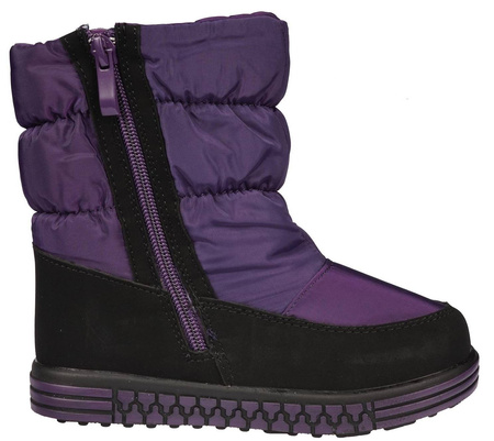 Buty zimowe dziecięce Clibee AK-910PU fioletowe śniegowce dziewczęce