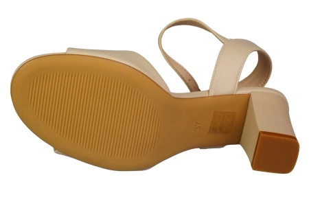 Eleganckie sandały damskie Sergio Leone DSK861CI beżowy