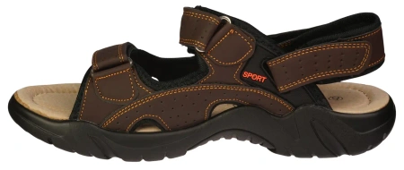Sandały męskie Le Scarpe Club MA8700-7DKBR brązowe