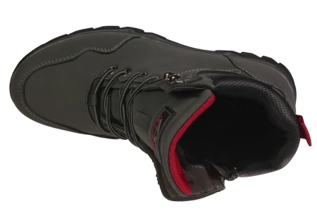 Męskie trapery zimowe ocieplane obuwie zimowe Le Scarpe MA8019-4DGY szare