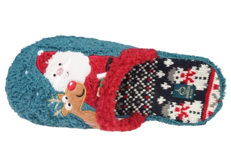 Damskie pantofle tekstylne American Club DSL-21GR zielone