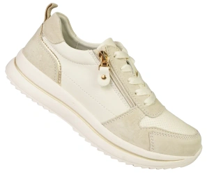 Buty sportowe damskie sneakersy Sergio Leone DSP-116JBE jasno beżowe