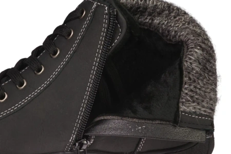Damskie obuwie zimowe buty damskie Skotnicki DB-3-1342BL czarne