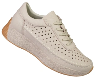 Skórzane buty sportowe damskie Sergio Leone DSP013SZ szare