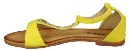 Eleganckie sandały damskie Acris DSM1352XI żółte