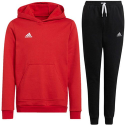 Dres dziecięcy Adidas Entrada 22 komplet czerwony + czarny