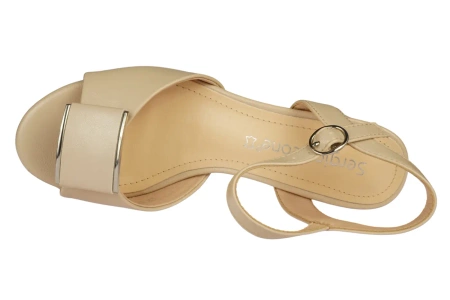 Eleganckie sandały damskie Sergio Leone DSK806CI beżowy cielisty