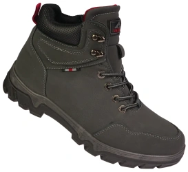Męskie trapery zimowe ocieplane obuwie zimowe Le Scarpe MA8019-4DGY szare