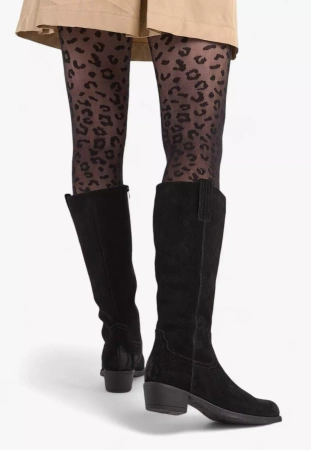 Damskie skórzane kozaki zimowe Sergio Leone DKZ268-SBL czarne