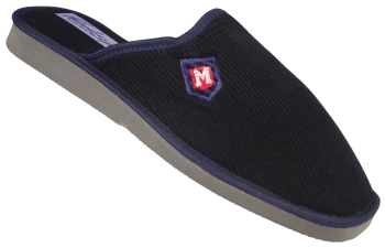 Męskie pantofle tekstylne Meteor MV251NA szymon sztruks granatowe