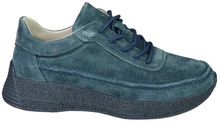 Skórzane buty sportowe damskie Sergio Leone DSP013FGR granatowe