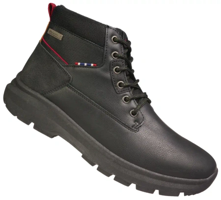 Eleganckie męskie buty zimowe American Club MRH118BL czarne