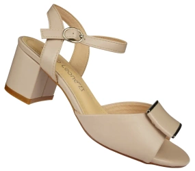 Eleganckie sandały damskie Sergio Leone w kolorze taupe DSK806SZPU