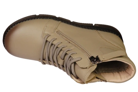 Damskie obuwie zimowe buty damskie Skotnicki DB-3-1380BE beżowe