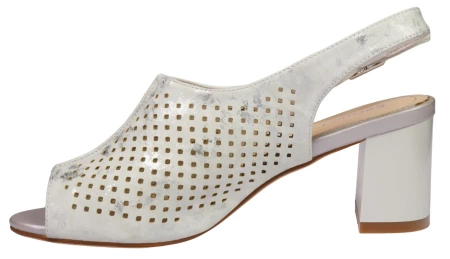 Eleganckie sandały damskie Sergio Leone w kolorze srebrnym DSK803SR