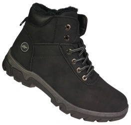 Męskie trapery zimowe ocieplane obuwie zimowe Le Scarpe MA8101-1BL czarne