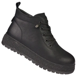 Damskie obuwie zimowe buty damskie Skotnicki DB-3-1525BL czarne