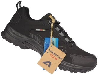 Męskie buty trekkingowe American Club WT-171/24 czarne buty sportowe