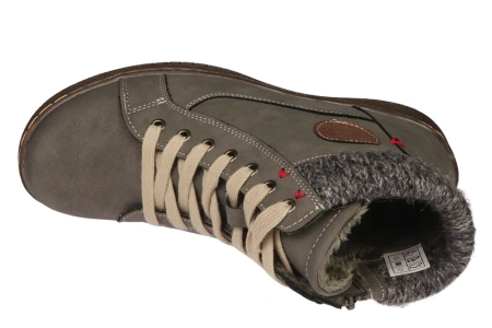Damskie obuwie zimowe buty damskie Skotnicki DB-3-1342GY szare