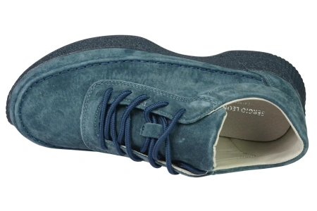 Skórzane buty sportowe damskie Sergio Leone DSP013FGR granatowe