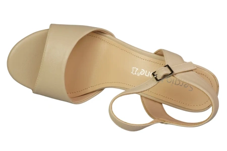 Eleganckie sandały damskie Sergio Leone DSK861CI beżowy