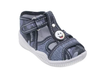 Tenisówki dziecięce Viggami Smerfik granatowe kapcie chłopięce