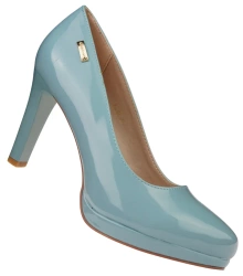 Półbuty damskie Sergio Leone szpilki damskie D1438SZMOL błękitne