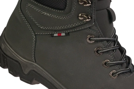 Męskie trapery zimowe ocieplane obuwie zimowe Le Scarpe MA8019-4DGY szare