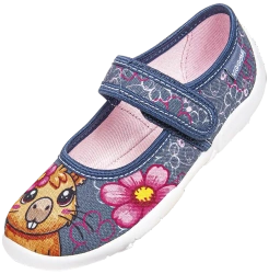 Tenisówki dziecięce Viggami Roxi Druk granatowe kapcie dziewczęce