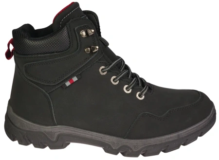 Męskie trapery zimowe ocieplane obuwie zimowe Le Scarpe MA8019-1BL czarne