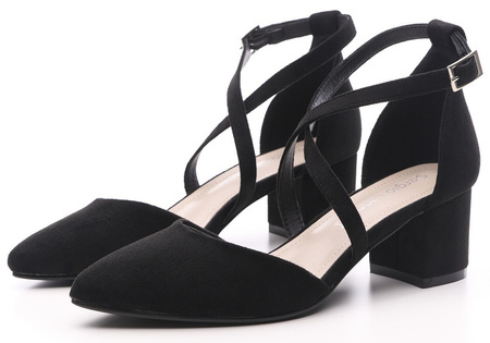 Eleganckie sandały damskie Sergio Leone w kolorze czarnym DSK830CZMI