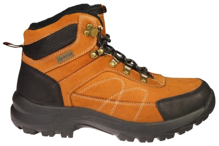 Zimowe skórzane buty męskie American Club MCY58BR brązwe